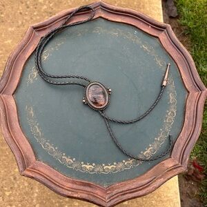 Vintage Black and Brown Bolo Tie